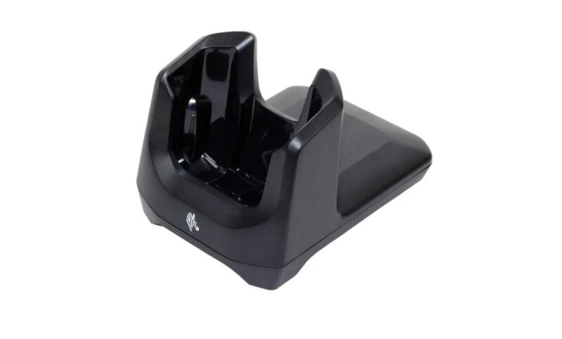 Zebra TC21/TC26 Single Slot Charge Cradle; support terminal and terminal with trigger handle; power supply and USB cable sold separately (CRD-TC2Y-BS1CO-01)