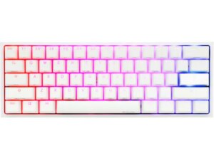 Ducky Keyboard One 2 Pro 60% Mechanical Keyboard; RGB; PBT Double Shot Keycaps - White- Cherry Brown .