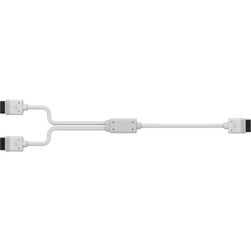 Corsair iCUE LINK Cable; 1x 600mm Y-Cable with Straight connectors; White 5 Corsair iCUE LINK Cable; 1x 600mm Y-Cable with Straight connectors; White - Image 5