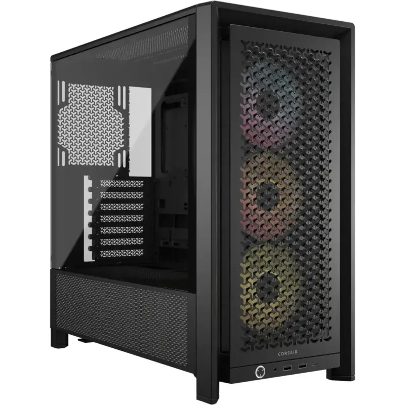 FRAME 4000D RS ARGB Black Mid-Tower PC Case; 2x 3.5'' | 2x 2.5'' Drive Bays; Up to 360mm Radiator; 3x RS ARGB PWM Fans;