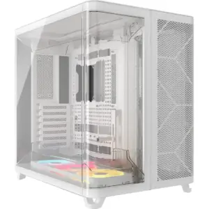 AIR 5400 LX-R RGB iCUE LINK Triple Chamber Mid-Tower PC Case ;3x Fans included;2x 2.5'' ; 1x 3.5''; White