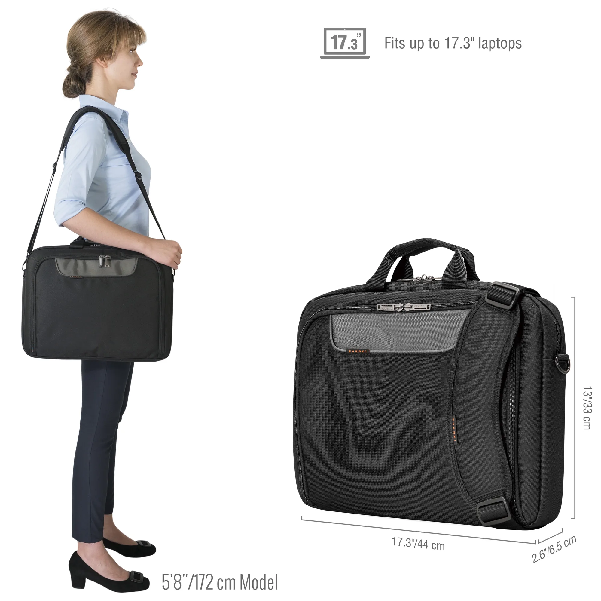 EVERKI EKB407NCH17 ADVANCE 17.3'' NOTEBOOK BRIEFCASE BAG - Image 8