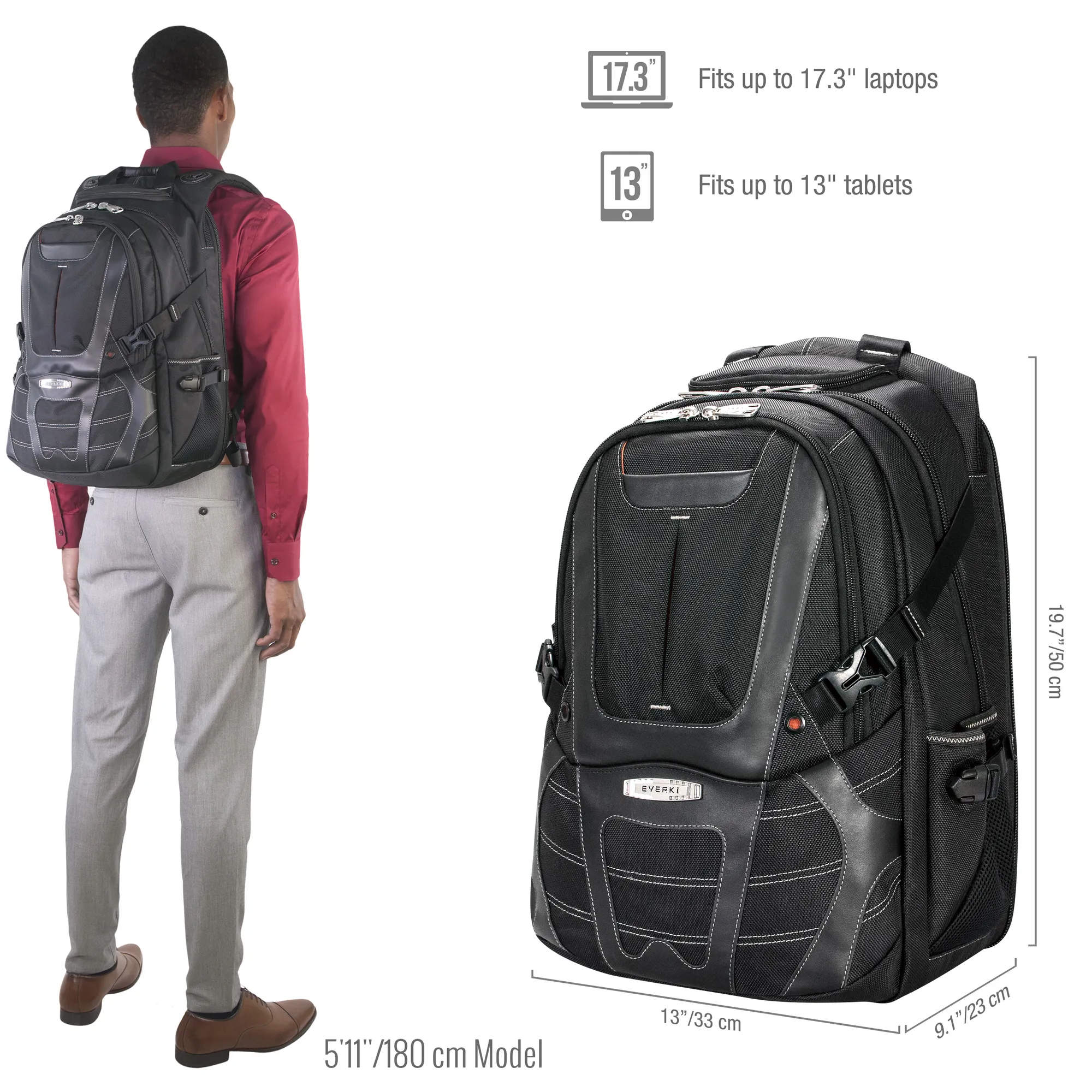 EVERKI EKP133B CONCEPT 2 17.3'' LAPTOP BACKPACK 27 EVERKI EKP133B CONCEPT 2 17.3'' LAPTOP BACKPACK - Image 27