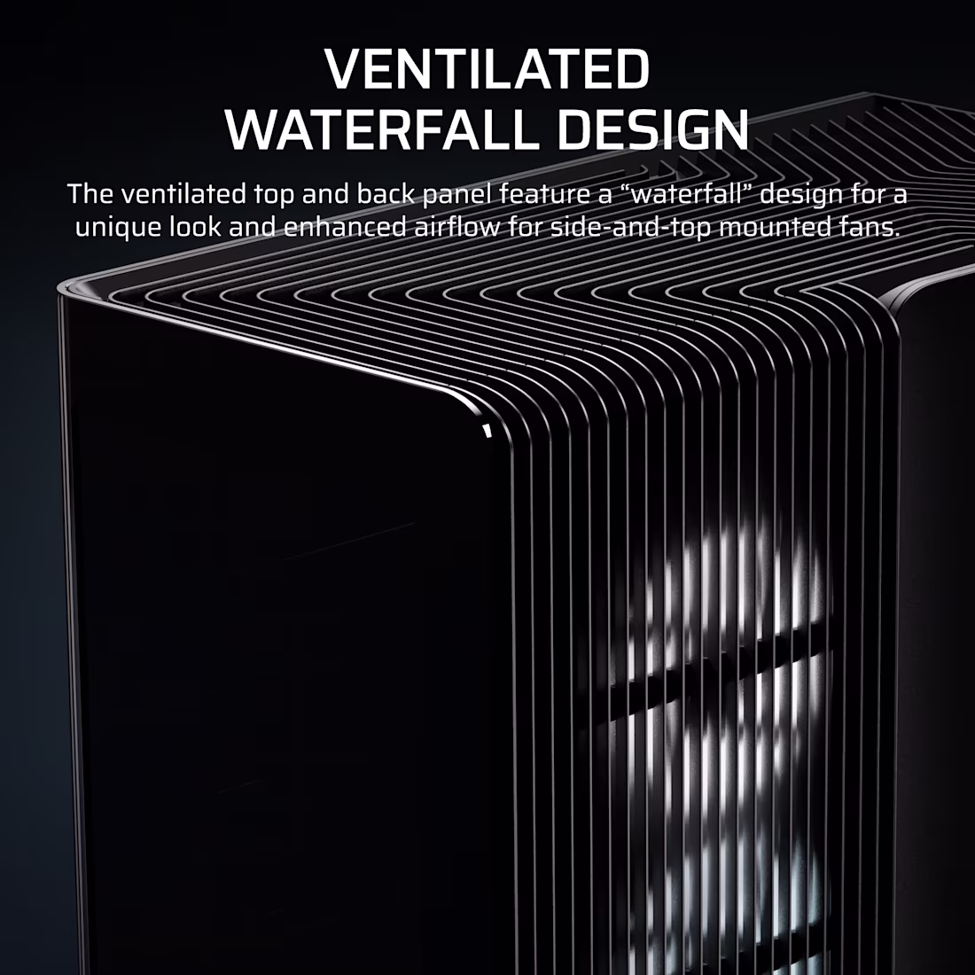 FRAME 4500X LX-R RGB LINK Panoramic Glass Mid-Tower PC Case; 3x RGB Fans Inclided; 4x 2.5'' ; 2x 3.5''; Black - Image 6