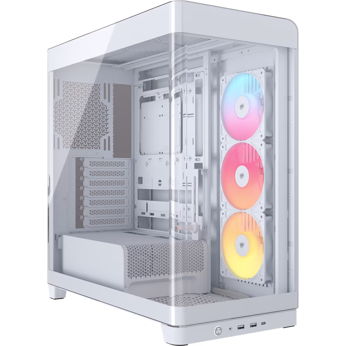 FRAME 4500X RS-R ARGB Panoramic Glass Mid-Tower PC Case;includes 3x RS120-R ARGB Fans ; 4x 2.5'' ; 2x 3.5'' ; White - Image 2