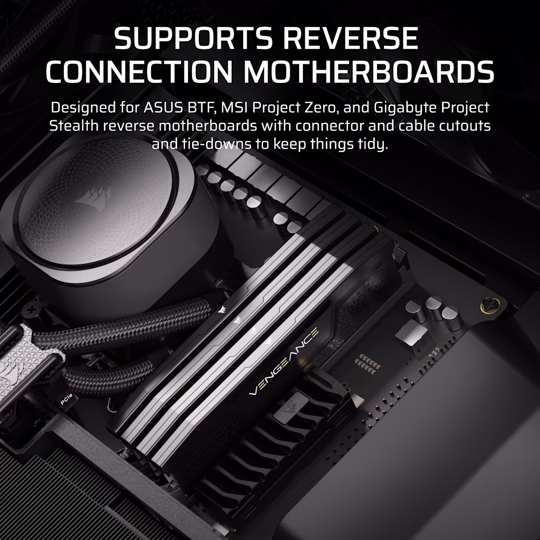 FRAME 5000D RS ARGB Mid-Tower PC Case; 4x RS140 ARGB Fans; 2x 2.5'' ; 1x 3.5'' ; Black. - Image 18