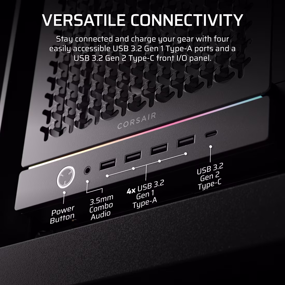 FRAME 5000D RS Mid-Tower PC Case; 4x RS 140 PWM Fans; 2x 2.5'' ; 1x 3.5''; Black. - Image 18