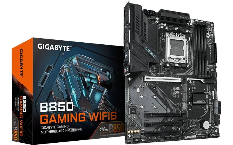 GIGABYTE AMD B850 Gaming Chipset for AMD AM5; 4x Dual DDR5; 3x M2; 1x HDMI 1x DP. .