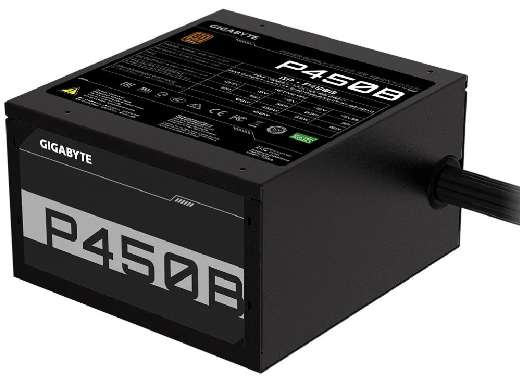 Gigabyte PSU P450B Bronze Certified 450W - 3 Year Warranty; 24/20-pin x 1; CPU 4+4-pin x 1; PCI-E 6+2-pin x 2; SATA x 6; Peri x3 7 Gigabyte PSU P450B Bronze Certified 450W - 3 Year Warranty; 24/20-pin x 1; CPU 4+4-pin x 1; PCI-E 6+2-pin x 2; SATA x 6; Peri x3 - Image 7
