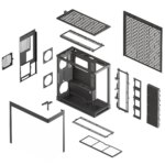 Aerocool HAVN HS 420 Base Edition Black EATX case - Supports up to 11 fans (0 incl) - 4x 3.5'' or 8x 2.5'' - 420mm Radiator.