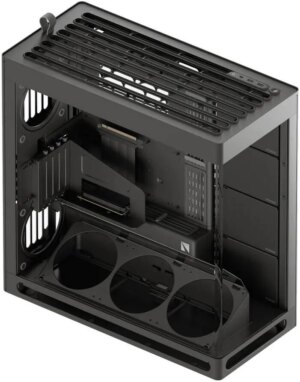 Aerocool HAVN HS 420 Base Edition Black EATX case - Adjustable GPU Bracket - Supports 11 fans (0 incl) - 4x 3.5'' or 8x 2.5''