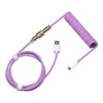 Cooler Master Keyboard Coiled Cable; Double-Sleeved; Purple; Type C