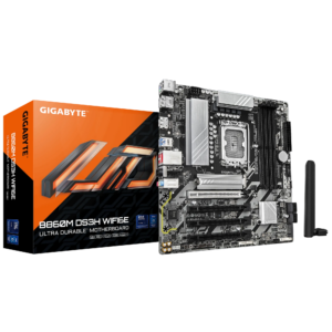 GIGABYTE Intel® B860 Chipset for LGA 1851; 4x DDR5; 2x M2; HDMI/2xDP; mATX. (GA-B860M-DS3H-WIFI6E)