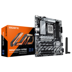GIGABYTE Intel® B860 Chipset for LGA 1851; 4x DDR5; 2x M2; HDMI/DP ; ATX. (GA-B860-DS3H-WIFI6E)