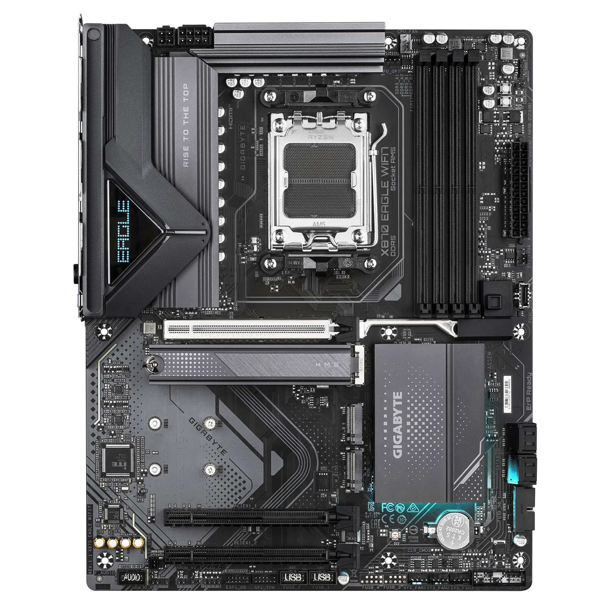 GIGABYTE AMD X870 Chipset for AMD AM5; 4x DDR5; 3x M2; HDMI/2 x USB4® USB Type-C®; ATX. - Image 2