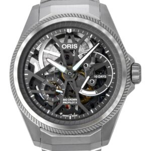 Oris Propilot X Titanium Grey Skeleton Dial Automatic 01-115-7759-7153-Set7-22-01TLC 100M Men's Watch