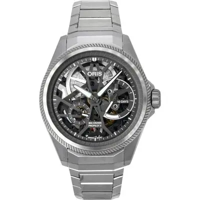 Oris Propilot X Titanium Grey Skeleton Dial Automatic 01-115-7759-7153-Set7-22-01TLC 100M Men's Watch