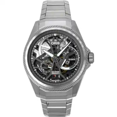 Oris Propilot X Titanium Grey Skeleton Dial Automatic 01-115-7759-7153-Set7-22-01TLC 100M Men's Watch