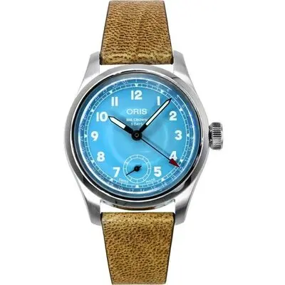 Oris Big Crown Pointer Date Leather Strap Blue Dial Automatic 01-473-7786-4065-07-5-19-22FC Men's Watch