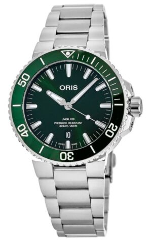 Oris Aquis Date Automatic Diver's 01-733-7730-4157-07-8-24-05PEB 300M Men's Watch
