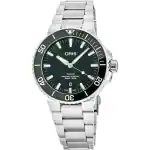 Oris Aquis Stainless Steel Green Dial Automatic Diver's 01 733 7766 4157-07 8 22 05PEB 300M Men's Watch