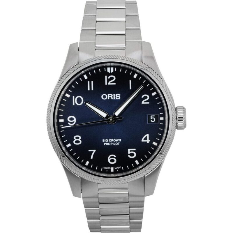 Oris Big Crown Propilot Stainless Steel Blue Dial Automatic 01-751-7761-4065-07-8-20-08P 100M Men's Watch Oris Big Crown Propilot Stainless Steel Blue Dial Automatic 01-751-7761-4065-07-8-20-08P 100M Men's Watch