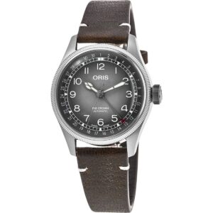 Oris Big Crown x Cervo Volante Leather Strap Grey Dial Automatic 01 754 7779 4063-Set Men's Watch