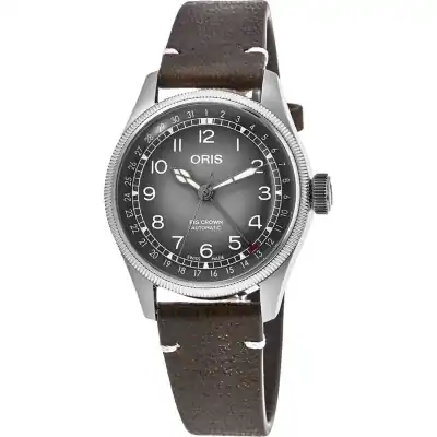 Oris Big Crown x Cervo Volante Leather Strap Grey Dial Automatic 01 754 7779 4063-Set Men's Watch