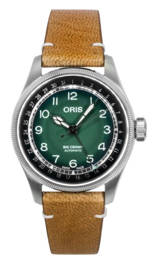 Oris Big Crown Cervo Volante Leather Strap Green Dial Automatic 01-754-7779-4067-Set Men's Watch