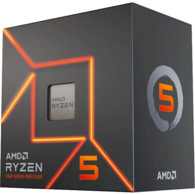 AMD Ryzen 5 7600 5nm SKT AM5 CPU; 6 Core/12 Thread; Base Clock 3.8GHz;32 MB Cache; Radeon Graphics; Wraith prism cooler