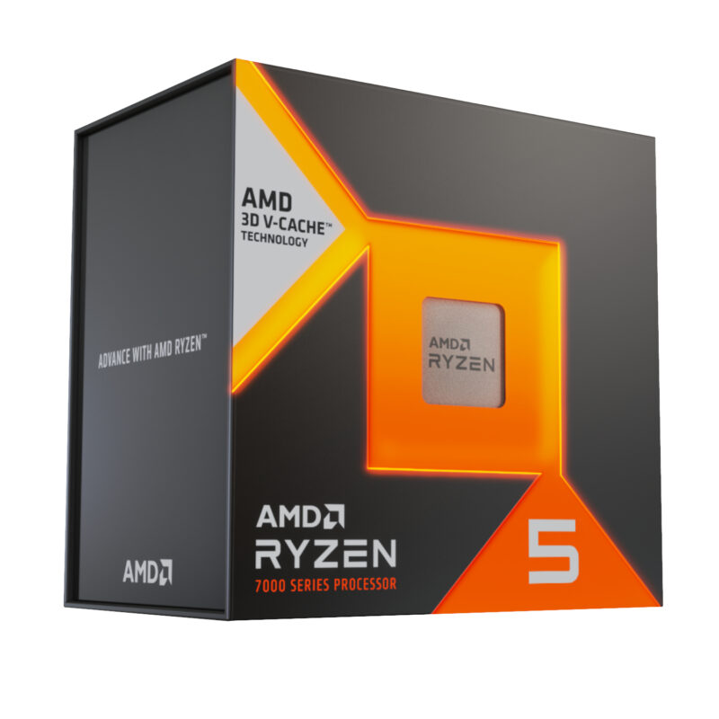 AMD Ryzen 5 7500X3D Desktop Processor – 6-Core, 12-Thread, 102MB Total Cache (96MB L3 3D V-Cache), Up to 4.5GHz Boost, Socket AM5, 65W TDP, DDR5 & PCIe 5.0 Support, Integrated Radeon Graphics (100-100001904WOF)
