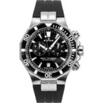 Edox Delfin The Original Chronograph Rubber Strap Black Dial Quartz Diver's 10112-3NCA-NIN 200M Men's Watch