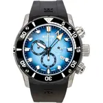 Edox CO-1 Chronograph Rubber Strap Blue Dial Quartz Diver's 10242-TIN-BUIDN 1000M Men's Watch