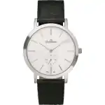 Grovana Kensington Leather Strap Silver Dial Quartz 1050.5532 Men's Watch