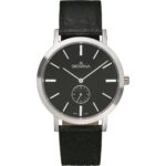 Grovana Kensington Leather Strap Black Dial Quartz 1050.5537 Men's Watch