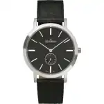 Grovana Kensington Leather Strap Black Dial Quartz 1050.5537 Men's Watch