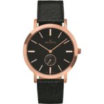 Grovana Kensington Leather Strap Black Dial Quartz 1050.5567 Men's Watch