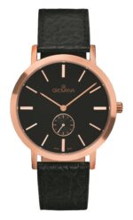 Grovana Kensington Leather Strap Black Dial Quartz 1050.5567 Men's Watch