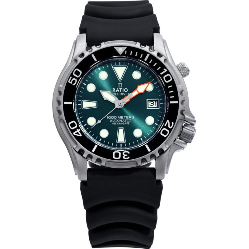 Ratio FreeDiver Helium Safe 1000M Stainless Steel Automatic 1066KE20-33VA-GRN Men's Watch