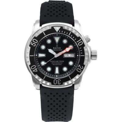 Ratio FreeDiver Helium-Safe 1000M Sapphire Automatic 1068HA90-34VA-BLK Men's Watch