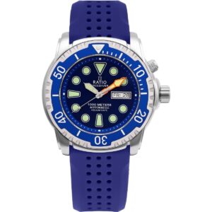 Ratio FreeDiver Version 02 Helium Safe 1000M Sapphire Automatic Blue Dial 1068HA90-34VA-BLU-V02 Men's Watch