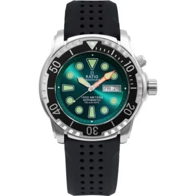 Ratio FreeDiver Helium-Safe 1000M Sapphire Automatic 1068HA90-34VA-GRN Men's Watch