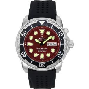 Ratio FreeDiver Version 02 Helium Safe 1000M Sapphire Automatic Red Dial 1068HA90-34VA-RED-V02 Men's Watch