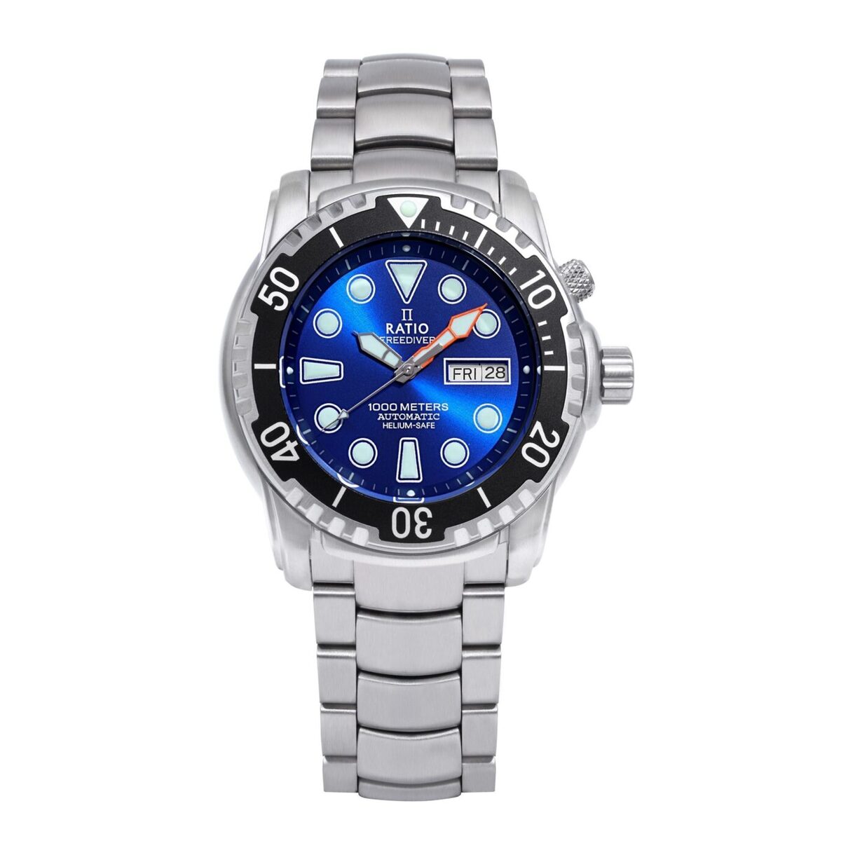 Ratio FreeDiver Helium-Safe 1000M Sapphire Automatic 1068HA96-34VA-BLU Men's Watch