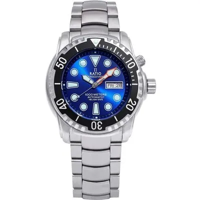 Ratio FreeDiver Helium-Safe 1000M Sapphire Automatic 1068HA96-34VA-BLU Men's Watch