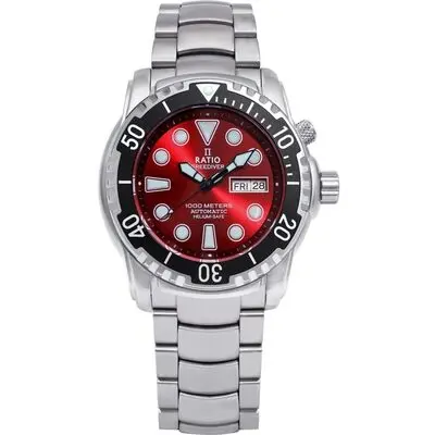 Ratio FreeDiver Helium-Safe 1000M Sapphire Automatic 1068HA96-34VA-RED Men's Watch