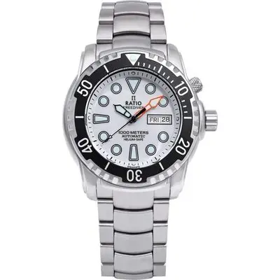 Ratio FreeDiver Helium-Safe 1000M Sapphire Automatic 1068HA96-34VA-WHT Men's Watch