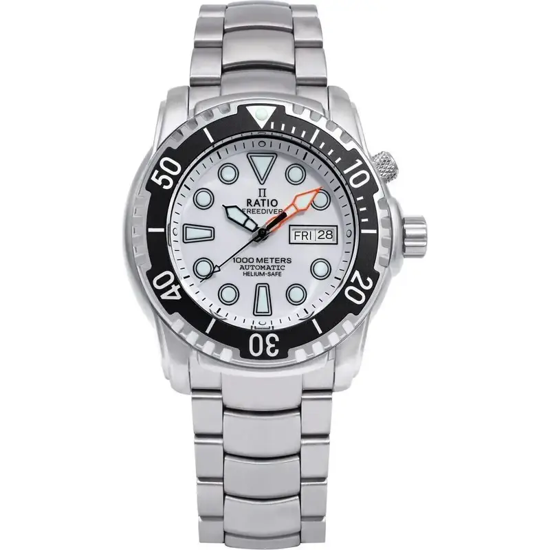 Ratio FreeDiver Helium-Safe 1000M Sapphire Automatic 1068HA96-34VA-WHT Men's Watch