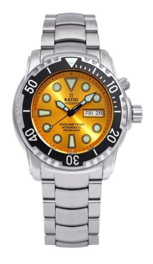 Ratio FreeDiver Helium-Safe 1000M Sapphire Automatic 1068HA96-34VA-YLW Men's Watch