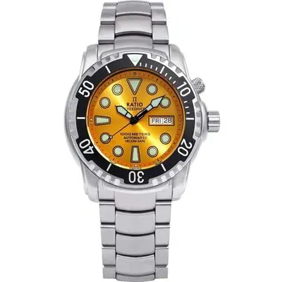 Ratio FreeDiver Helium-Safe 1000M Sapphire Automatic 1068HA96-34VA-YLW Men's Watch